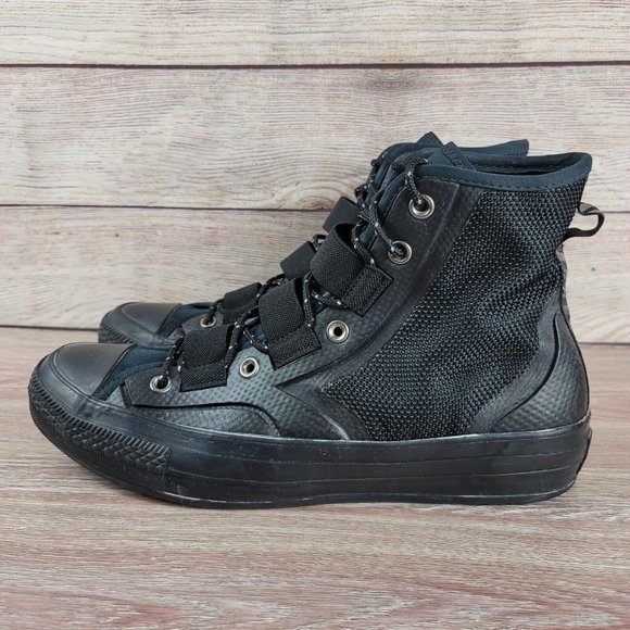 Converse Chuck 70 Tech Hiker HI Top Triple Black Men's Size 11.5 Lace Sneakers - Picture 2 of 8